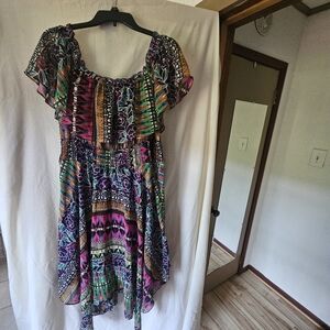 Rabbit Rabbit Rabbit Colorful Midi Dress